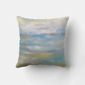 抽象芸術沿岸ビーチ海絵画雲 クッション (裏面)
