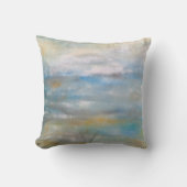 抽象芸術沿岸ビーチ海絵画雲 クッション (正面)