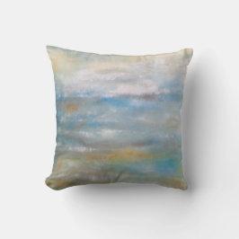 抽象芸術沿岸ビーチ海絵画雲 クッション