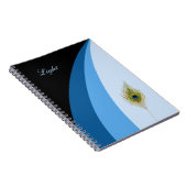 抽象芸術波とピーコックフェザー ノートブック (右側)