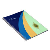 抽象芸術波と孔雀の羽 ノートブック (右側)