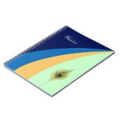 抽象芸術波と孔雀の羽 ノートブック (左側)