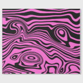 抽象芸術波の折り返し紙-カスタム色 ラッピングペーパー (フラット)