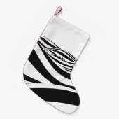 抽象芸術波の背景。3次元錯視 – スモールクリスマスストッキング (正面 (吊り時))