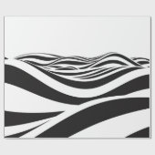 抽象芸術波の背景。3次元錯視 –  ラッピングペーパー (フラット)