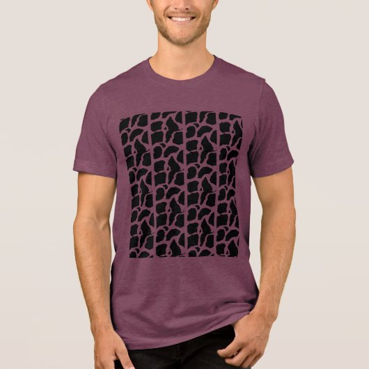 抽象芸術波の静穏 トライブレンドTシャツ (正面)