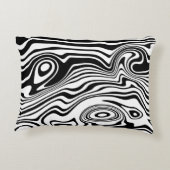 抽象芸術波アクセント枕 – カスタムカラー アクセントクッション (裏面)