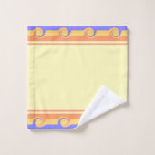 抽象芸術波インパステルカラー バスタオルセット (ウォッシュタオル)