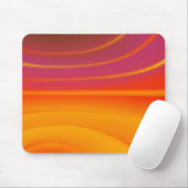 抽象芸術波オレンジマウスパッド マウスパッド (マウス)