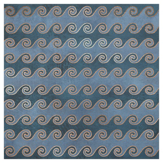 抽象芸術波オンブルー ファブリック (見本)