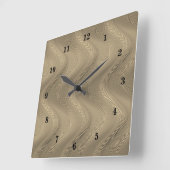 抽象芸術波ストライプの線01 スクエア壁時計 (傾斜)