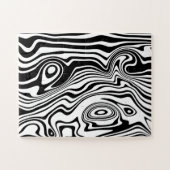 抽象芸術波パズル-カスタム色 ジグソーパズル (横)