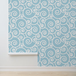 抽象芸術波パターンライトブルーとホワイト海 壁紙