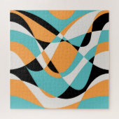 抽象芸術波型シームレスデザイン ジグソーパズル (横)