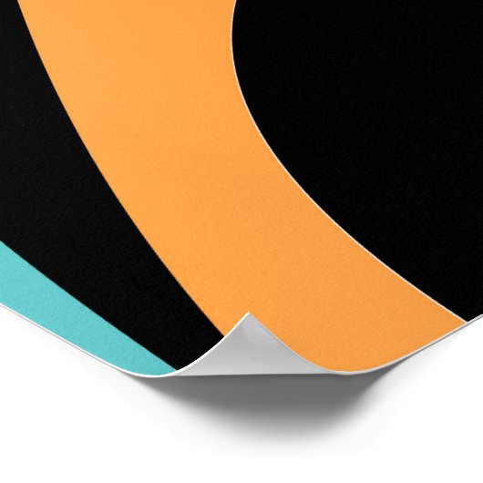 抽象芸術波型シームレスデザイン ポスター (角)