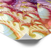 抽象芸術波模様 ポスター (角)