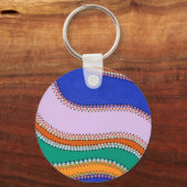 抽象芸術波無線充電器 キーホルダー (正面)