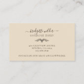 抽象芸術波線イヤリングディスプレイカード 名刺 (裏面)