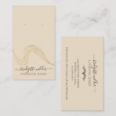 抽象芸術波線イヤリングディスプレイカード 名刺 (正面/裏面)