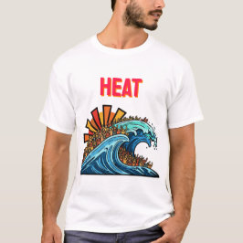 抽象芸術波群「熱波」アートワーク Tシャツ