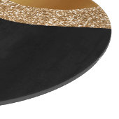 抽象芸術波黒金ゴールドトレイ切断板 カッティングボード (角)