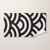 抽象芸術波、アーチ、黒線と白線 バスタオルセット (ハンドタオル)