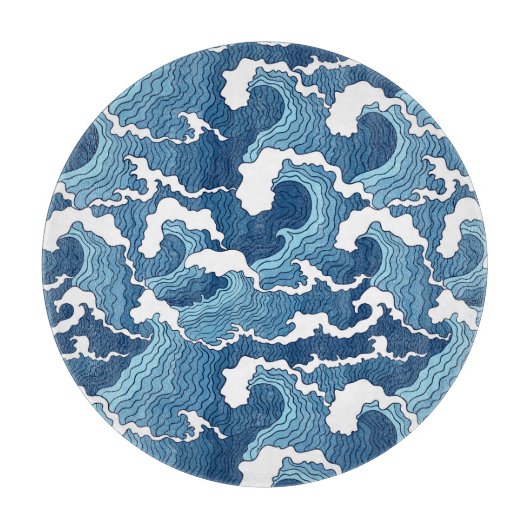 抽象芸術波 カッティングボード (正面)