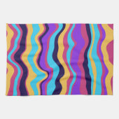 抽象芸術波 キッチンタオル (横)