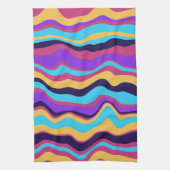 抽象芸術波 キッチンタオル (縦)