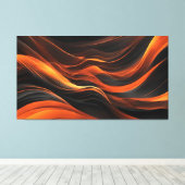 抽象芸術波 キャンバスプリント (インサイチュ (ウッドフロア))