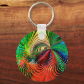 抽象芸術波 キーホルダー (正面)