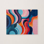 抽象芸術波 ジグソーパズル (横)