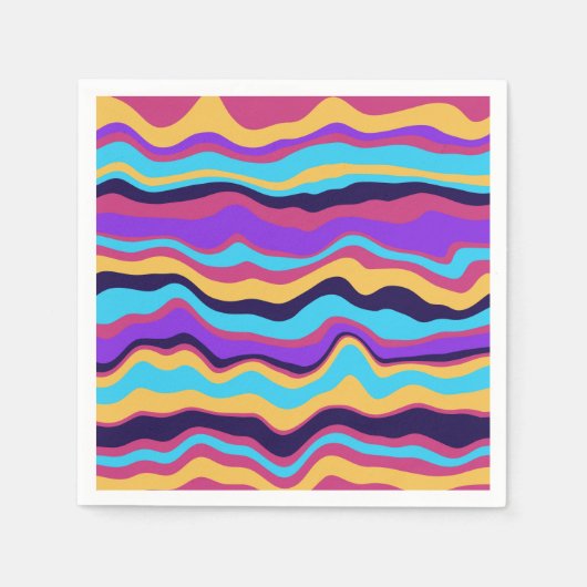 抽象芸術波 スタンダードカクテルナプキン (正面)