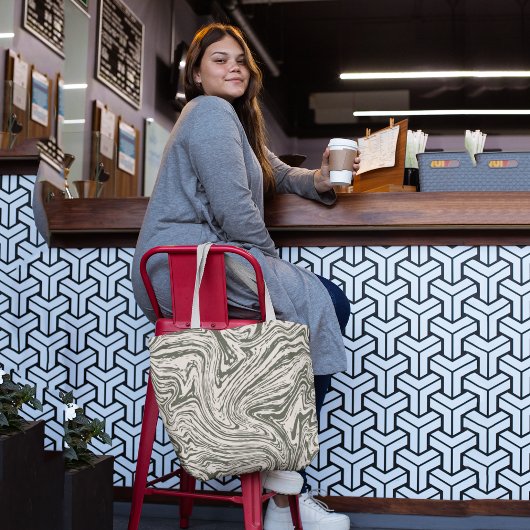 抽象芸術波 トートバッグ