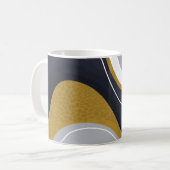 抽象芸術波（ニュートラルトーン） コーヒーマグカップ (正面左)