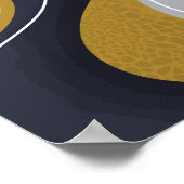 抽象芸術波(ニュートラルトーン) ポスター (角)