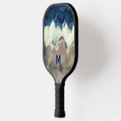 抽象芸術波 – パーソナライズされた ピックルボールラケット (左)