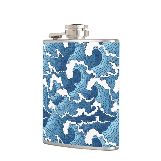 抽象芸術波 フラスク (左)