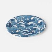 抽象芸術波 ペーパープレート (アングル)