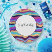 抽象芸術波 ペーパープレート (パーティー)