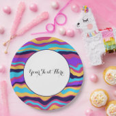 抽象芸術波 ペーパープレート (パーティー)