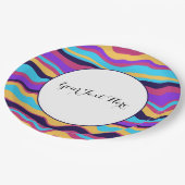 抽象芸術波 ペーパープレート (アングル)