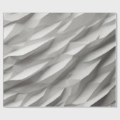 抽象芸術波（ホワイトトーン） ラッピングペーパー (フラット)