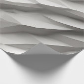 抽象芸術波（ホワイトトーン） ラッピングペーパー (角)