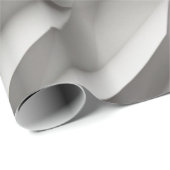 抽象芸術波（ホワイトトーン） ラッピングペーパー (ロールコーナー)