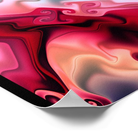 抽象芸術波 ポスター (角)