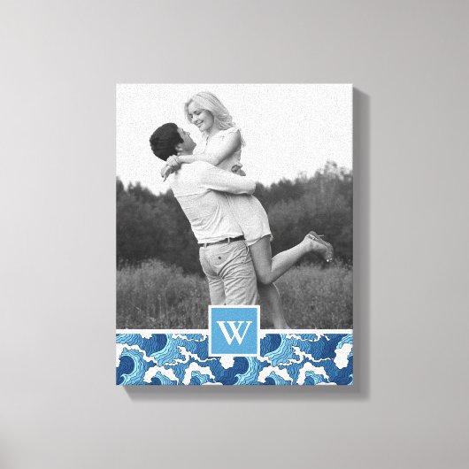 抽象芸術波 |モノグラムの写真|モノグラム キャンバスプリント (正面)