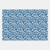 抽象芸術波 ラッピングペーパーシート (正面3)