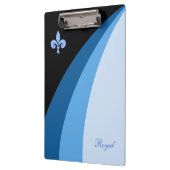 抽象芸術波(青い色合いと（紋章の）フラ・ダ・リ) クリップボード (左)