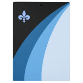 抽象芸術波(青い色合いと（紋章の）フラ・ダ・リ) クリップボード (裏面)